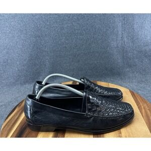 Cole Haan Resort Leather Woven Loafer Black Men's Size 10.5D 03449